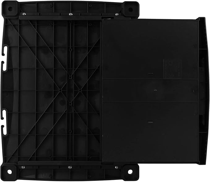 Kantek Monitor Stand With Drawer, 17" X 13.25" X 3" To 6.5", Black, Supports 50 Lbs