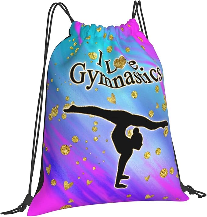 Gymnastics Drawstring Bags Adjustable Sports Gym Bag Drawstring Backpack Water Resistant String Bag Party Favors Bags