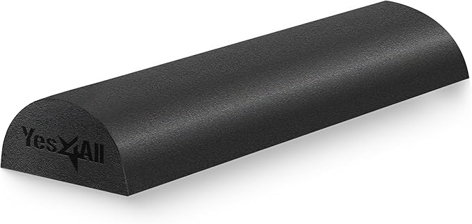 Yes4All Medium Firm Half Foam Rollers for Post-Workout Relaxation, 12/18/24/36 inch PE Foam Roll for Back Massage & Yoga Exercise