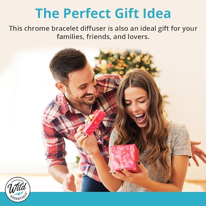 Wild Essentials Potter Hallows Essential Oil Diffuser Bracelet Gift Set with Aromatherapy Pendant, Adjustable Nylon Band, 12 Pads and 100% Pure Oils; Lavender, Lemongrass, Orange and Peppermint