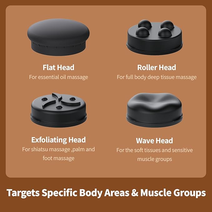 Massage Gun Deep Tissue for Women, Vibration Therapy for Muscle Recovery Pain Relief Cellulite Massager for Leg Thigh Abdomen Neck Shoulder Lymphatic Drainage Massager Body Sculpting Machine