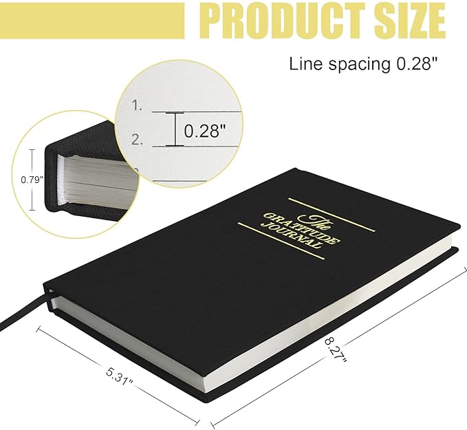 Gratitude Journal, Gratitude Journal for Women and Men, With Positive & Grateful Prompts for More Happiness, Positivity, Affirmation, Productivity, Mindfulness & Self Care