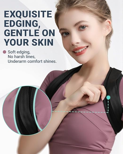 Upper Back Brace Posture Corrector For Women & Men,Lightweight Back Straightener Posture Corrector For Men,Adjustable Upper Back Support,Clavicle Brace For Round Shoulder & Hunchback (Large)