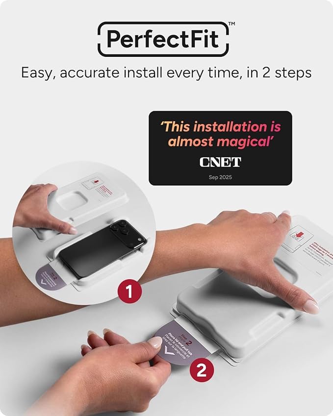 ZAGG XTR5 Screen Protector for iPhone 17 Pro - Glass, Blue Light Protection, 11X Stronger, Eyesafe CPF60 Tech, Anti-reflective Tech, Vibrant Color & Touch Sensitive Tempered Glass, Easy To Install