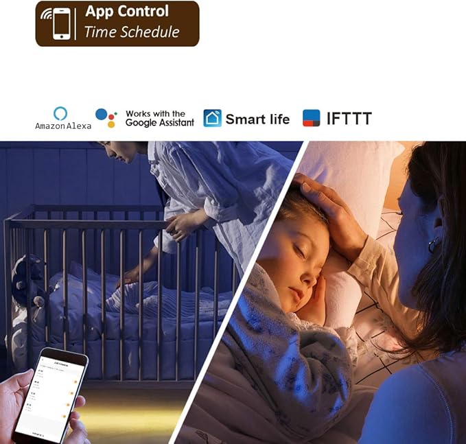 Smart Under Cabinet Lights Work with Alexa, Google,Siri, LED Light for Kitchen Shelf Counter Lighting with App, Voice Activated Dimmable and Linkable Warm to Cool White (3 Lights Bar Kit)