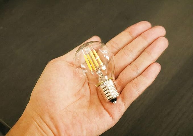 5-Pack E17 S11 LED Light Bulb,E17 Intermediate Base Mini Globe Bulb 4W Warm White 2700K,40 Watt S11 G40 Incandescent Bulb Replacement for Desk Lamp,Cabinet,Closet Non Dimmable