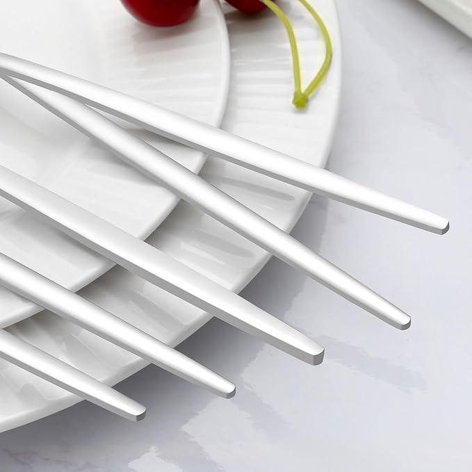 Pleafind 36-Pcs Silver Dinner Forks - 8.4 Inch Stainless Steel, Mirror Polished, Dishwasher Safe - Bulk for Home, Kitchen, Restaurant
