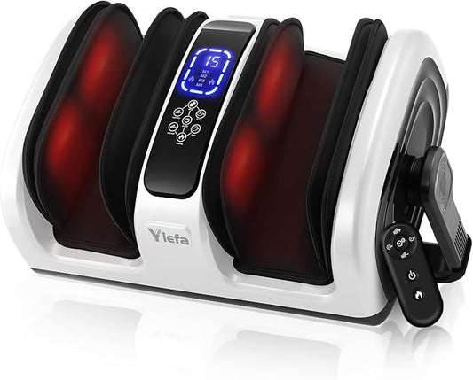 Shiatsu Foot Massager with Heat, Feet Massager for Neuropathy, Plantar Fasciitis and Pain Relief, Deep Kneading and Rolling Massage for Feet/Calf/Leg/Ankle,Gifts for Women Men