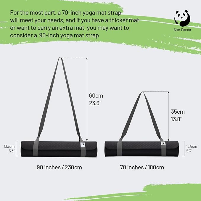 Slim Panda Yoga Mat Straps for Carrying, Adjustable Yoga Mat Carrier, Yoga Mat Sling(Yoga Mat Not Included)