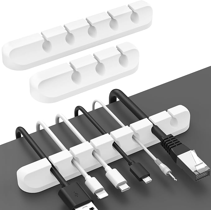 AhaStyle Cable Clips, 3 Pack Cord Holders Cable Organizer Self Adhesive Cord Keeper for Desktop Organizing USB Cable/Nightstand Power Cord/Mouse Cable/Wire PC/Cord Clips for Home Office and Car