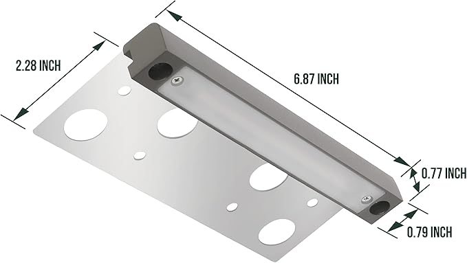 GKOLED 20-Pack 6.8 Inches Low Voltage Hardscape Light with Frosted Lens, 12V AC/DC Retaining Wall Lighting, 4W 2700K Paver Wall Lights, Outdoor Step Lights, Die-cast Aluminum Housing, Gray, UL Listed