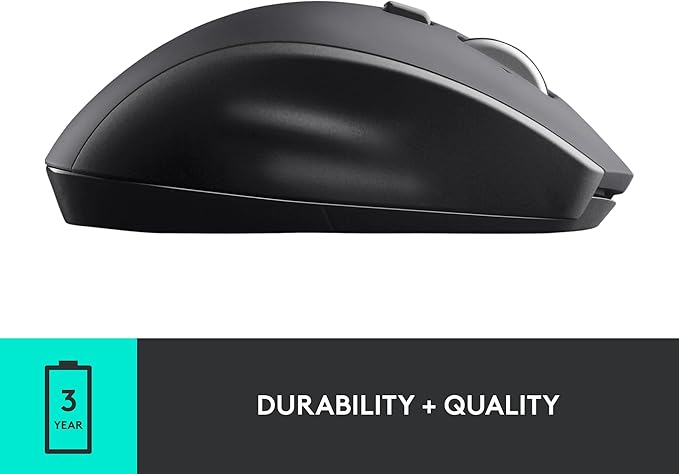 Logitech M705 Marathon Wireless Mouse, Gaming Mouse Wireless, 2.4 GHz USB Receiver, 5-Programmable Buttons, 3-Year Battery, PC, Mac, Laptop, Chromebook - Black