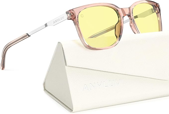 ANYLUV Blue Light Glasses for Men, Computer Gaming Glasses men, Stylish Anti Eyestrain Blue Light Blocking Glasses Men