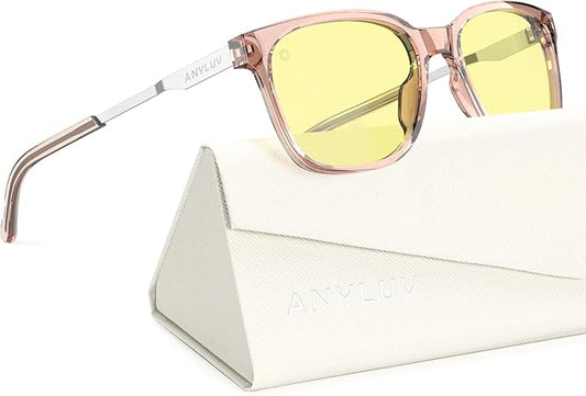 ANYLUV Blue Light Glasses for Men, Computer Gaming Glasses men, Stylish Anti Eyestrain Blue Light Blocking Glasses Men