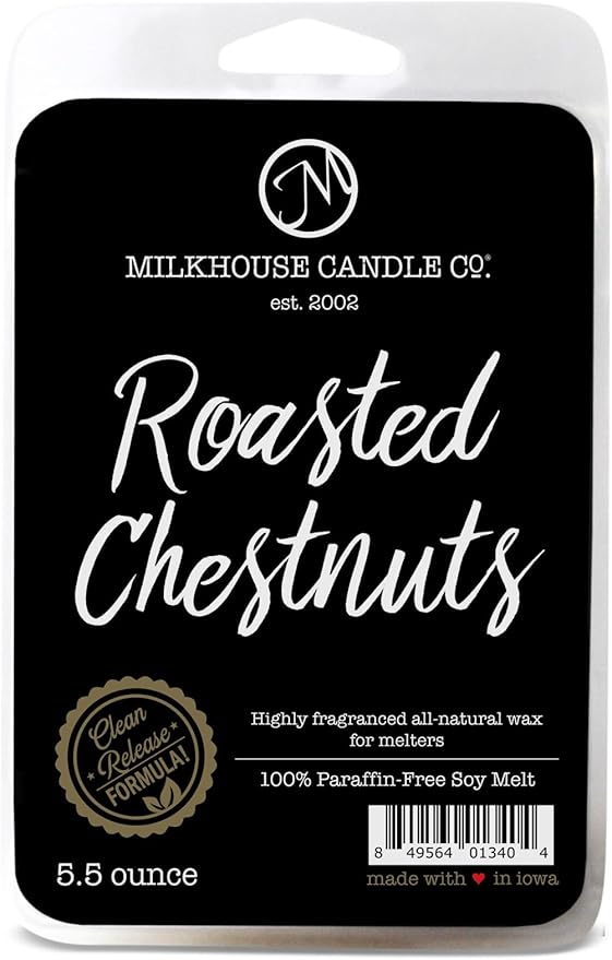 Milkhouse Candle Company, Roasted Chestnuts, Creamery Collection, Scented Soy Candle: Butter Jar Candle, Fragrance Wax Melts