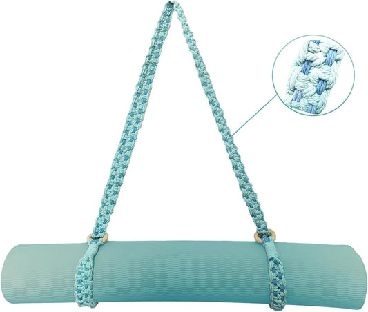 kiido Macrame Yoga Mat Carrying Strap [MAT NOT Included], Hand Woven Multi-use Strap/Carrier for Your Yoga Mat, Exercise Mat