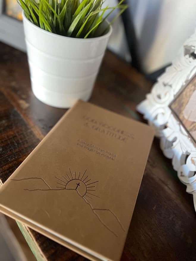 Christian Prayer Journal - God, Goodness & Gratitude - Faith-Based Gratitude and Devotional Journal for Daily Prayers, Bible Study, and Spiritual Growth - Light Brown Leather Hardcover