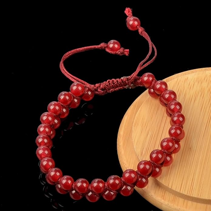 MASSIVE BEADS Double Layer Natural Chakra Healing Power Crystals Macrame Bracelet Yoga Stone Beads Gemstone Meditation Relax Anxiety Bangle for Unisex Women Men