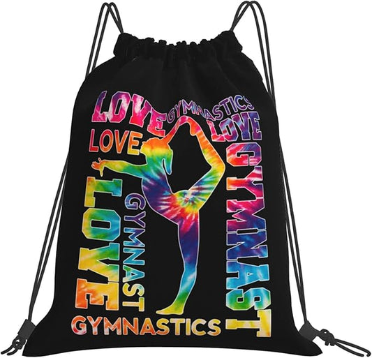 Gymnastics Drawstring Backpack Gym String Bag Drawstring Sackpack Sport For Womens Mens