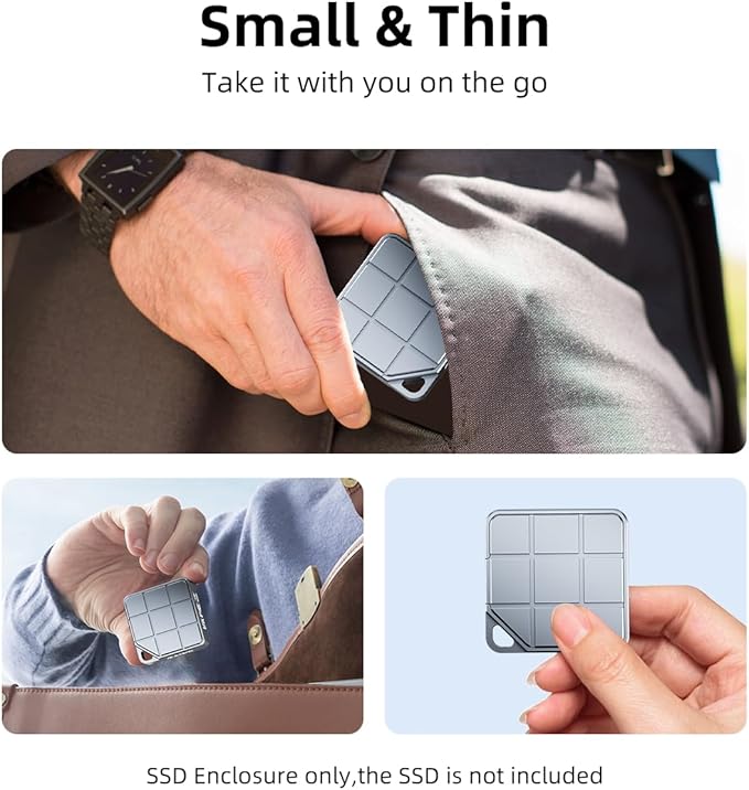 MAIWO 2230 SSD Enclosure for M.2 NVMe PCIe SATA,USB-C 10Gbps Full Aluminum Compatible with iPhone 15/16 Pro/Max 4K ProRes Recording, Windows, macOS, Linux, Tool-Free