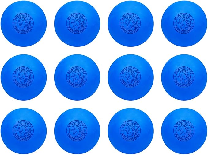 Signature Lacrosse Ball Set - Packs of 2, 4, 8, 12, and 120 - No Chemical Smell Massage Balls, Myofascial Release Tools, Back Roller, Muscle Knot Remover