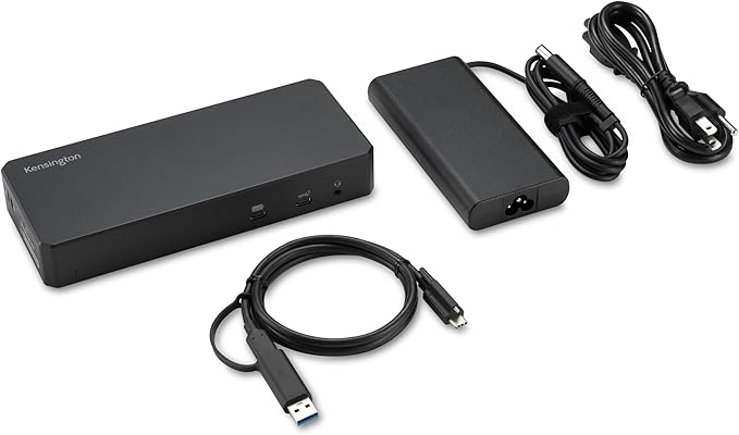 Kensington SD4790P USB-C Quad 4K Displaylink Docking Station, 100W Charging, 3 x DisplayPort, 3 x HDMI, for Windows/macOS/ChromeOS (K33610NA)