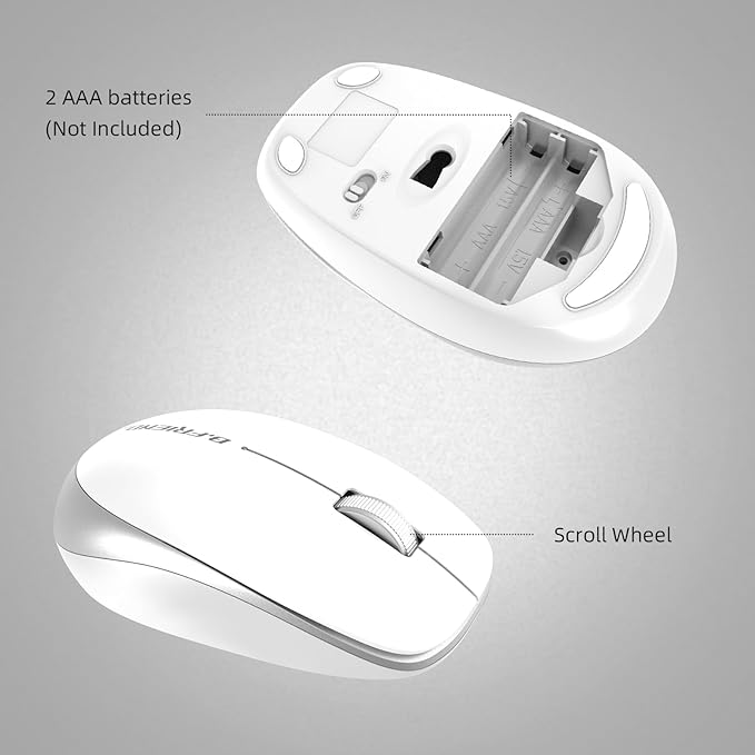 BFRIENDit Wireless Keyboard and Mouse Combo, Ultra - Quiet Chocolate Keys 2.4GHz Connection Slim Wireless Computer Keyboard for Mac, Windows 11/10/8/7/Vista, Microsoft & PC, Smart TV - Silver