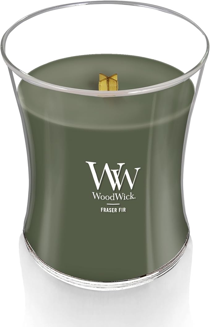 WoodWick Fraser Fir Medium Hourglass Candle,10 Oz