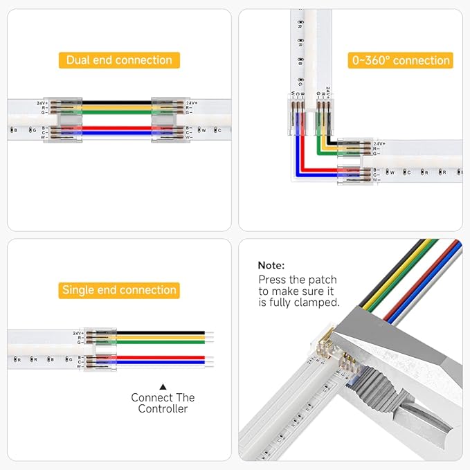 COB LED Strip RGBCCT Color Changing 9.8FT 960LEDs/m 24V Flexible High Density Cob Strips RGB CCT Tunable White 3000K-6000K 12mm Led Tape Light for Cabinet (No Power/Controller)