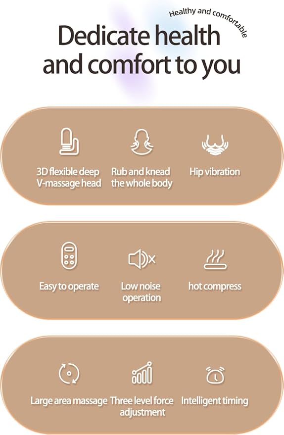 Shiatsu Massage Chair with Heat, Full Back Shiatsu & Rolling, Comfortable Massage Chair Pad for Stress Relief, Gift for her/him, Office and Home.White, Free car Adapter Included