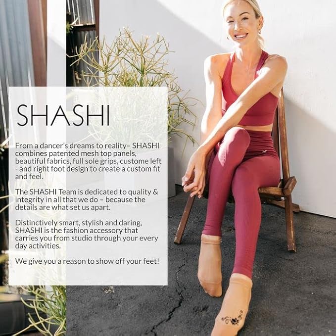 SHASHI Mesh Socks for Women – Stylish, Full-Coverage Non Slip Socks for Barre, Yoga and More