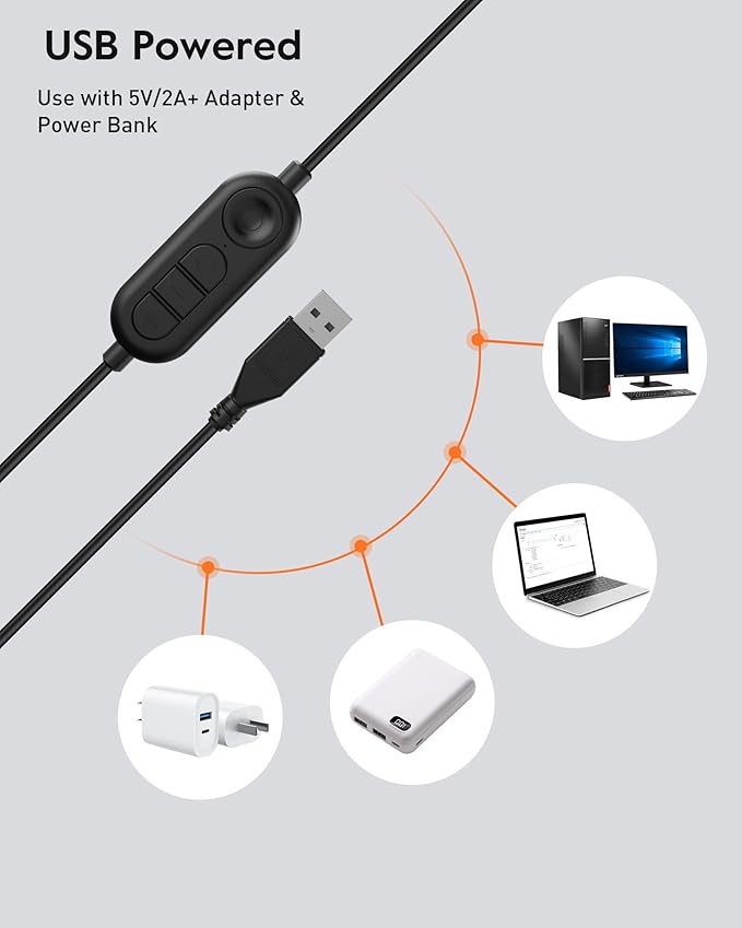 Ring Light for Desk, Laptop, Monitor & Phone – Soft Eye-Caring Webcam Light with 84 LEDs, 50 Modes, CRI 97.8+ for Zoom, Streaming, Video Calls, Remote Work – USB-Powered Selfie Light