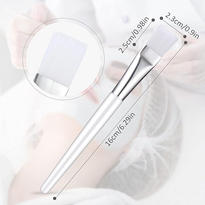 24 Pieces Facial Brush Face Brush Cosmetic Makeup Brushes Tools for Facial Eye Application and DIY Needs (White)