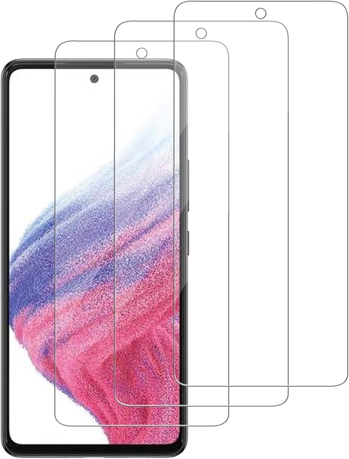 3 Pack for Samsung Galaxy A35 5G / Galaxy A55 5G Tempered Glass Screen Protector, Scratch-Proof, Bubble-Free,HD Transparent, 9H Hardness,Bubble Free,Case Friendly