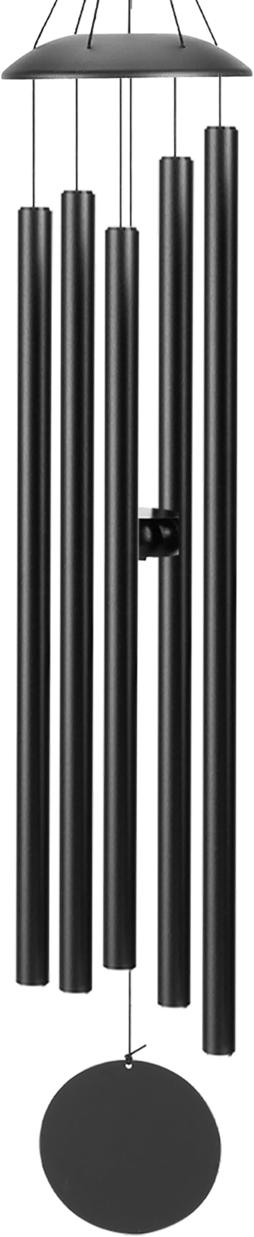 65" Extra Large Wind Chimes with Deep Tone Sound, Coolest Metal Windchimes Outdoors with Pine Wood Striker, Unique Gift for Mom, Garden Decoration(Black)