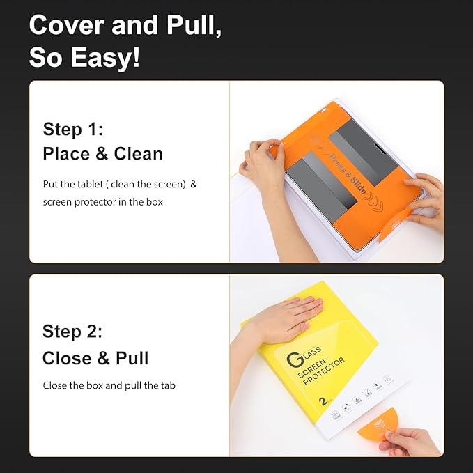 SPARIN 2 Pack Screen Protector for iPad Air 11 Inch M3/M2 (7th /6th Generation, 2025/2024), Tempered Glass for iPad Air 7/6 Gen with Easy Installation Tray, Apple Pencil Pro Compatible, Case Friendly