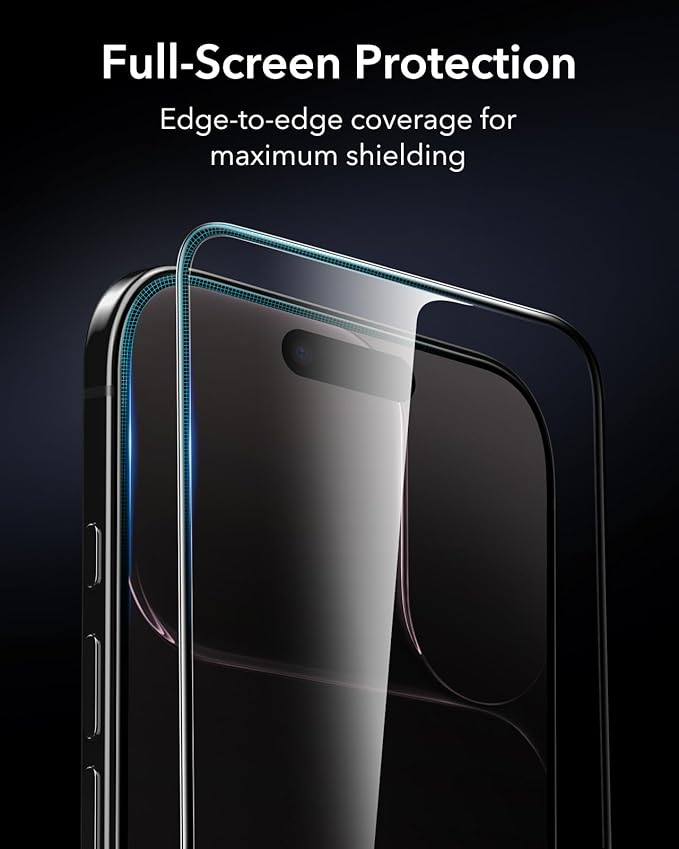 ESR 3 Pack 9H+ Glass for iPhone Air Screen Protector，[Military-Grade Shatterproof], with AR Anti-Reflective Technology, Armorite Ultra-Tough Tempered Glass for iPhone 17 Air with Ultra Fit Tray