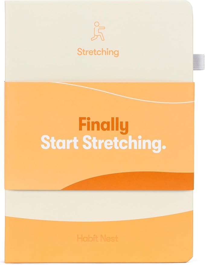 The Stretching Sidekick Journal by Habit Nest. Guided Stretching Routines to Keep You Flexible, Energized, and Live Comfortably. 66 Stretching Routines that only take 15-20 mins a day. Turn Motivation