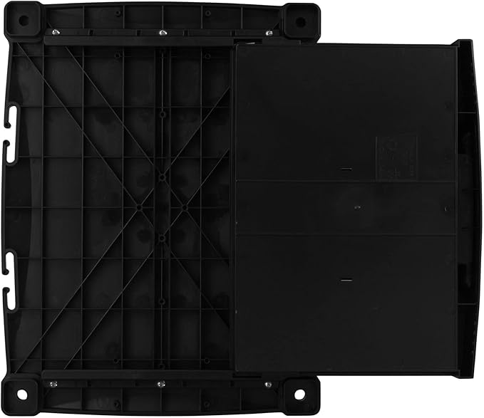 Kantek Two-Level Monitor Stand, 17" X 13.25" X 3.5" To 7", Black, Supports 50 Lbs