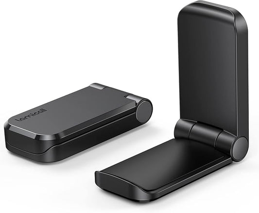 Lamicall Headphone Stand, Sticky Headset Hanger - 2 Pack Adhesive Headphone Holder Hook Mount, Headset Holder Clip Under Desk, Earphone Clamp for Airpods Max, HyperX, Sennheiser, Black