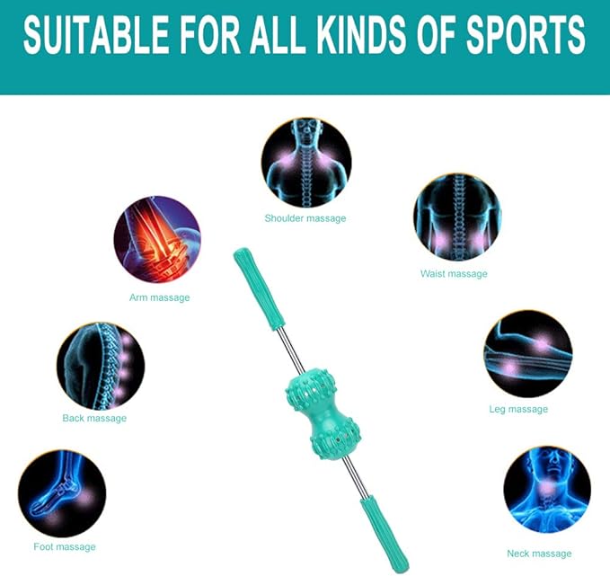 Muscle Roller Stick, Multifunctional Magnet Care Massage Roller For Relieving Muscle Soreness Loosing Tightness Soothing Cramps