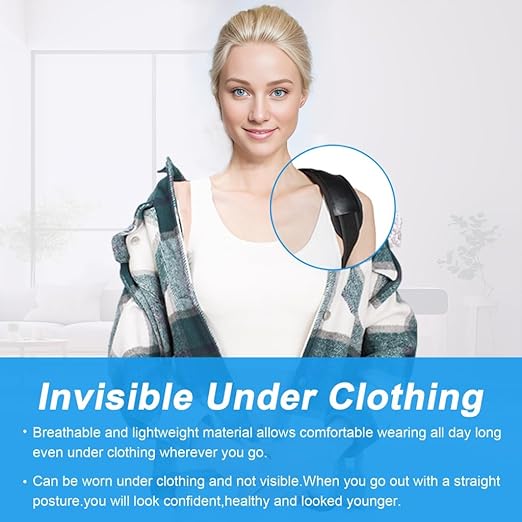 Posture Corrector for Men and Women,Back Brace and Neck Stretcher for Scoliosis and Poor Posture in Teens,Breathable Mesh Back Support Belt,Back Straightener (Small)