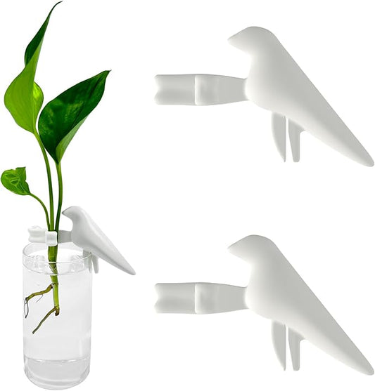 Plant Propagation Station-Plant Support for Cuttings, Shoots, Stems, and Sprouts, Plant Stem Support,Plant Propagation Buddy,2 Cute Gardening Gifts for Women,Propagation Vases for Plants. (2, White)