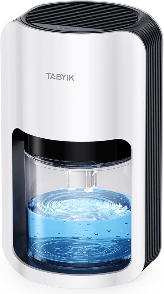 TABYIK Dehumidifiers for Home, 42oz Dehumidifier for Bathroom, Dehumidifiers for Room with Auto Shut Off, Auto Defrost Quiet Dehumidifiers for Bedroom Wardrobe Closet Trailer RV