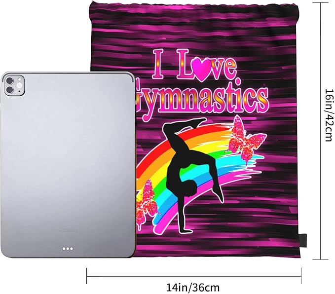 Gymnastics Drawstring Backpack Gym String Bag Drawstring Sackpack Sport For Womens Mens