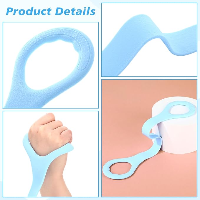 Hiboom 24 Pack Rubber Figure 8 Resistance Bands with Non Slip Handles, Elastic Workout Bands for Arm Back Chest Training, Yoga, Pilates Physical, Home Gym Equipment