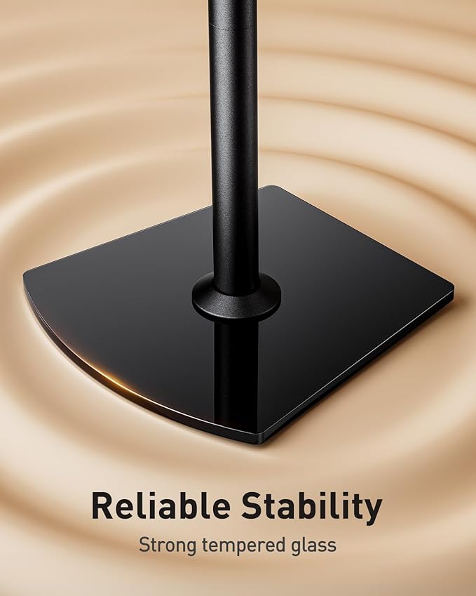 Perlegear Universal Speaker Stands Pair with Cable Management, 33.6 inch Speakers Stands for Bookshelf Speakers, Satellite Speakers & Surround Sound Speaker Holds to 22lbs (PGSS2)