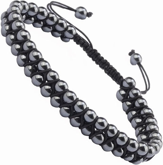 MASSIVE BEADS Double Layer Natural Chakra Healing Power Crystals Macrame Bracelet Yoga Stone Beads Gemstone Meditation Relax Anxiety Bangle for Unisex Women Men