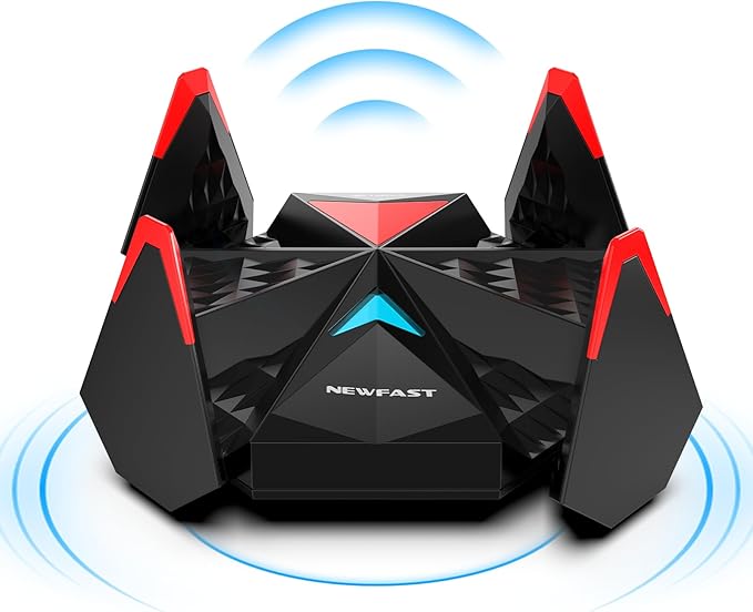 NEWFAST WiFi 6E USB Adapter for Desktop PC U357, AXE5400 Wireless Network Adapter Tri-Band Wireless USB WiFi A-dapter for PC, WiFi Dongle with 4 Antennas Supports Windows 11/10