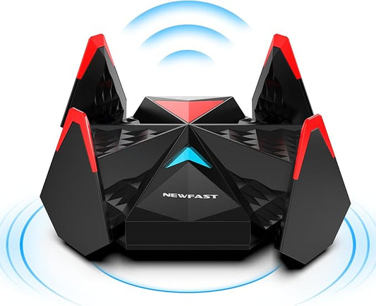 NEWFAST WiFi 6E USB Adapter for Desktop PC U357, AXE5400 Wireless Network Adapter Tri-Band Wireless USB WiFi A-dapter for PC, WiFi Dongle with 4 Antennas Supports Windows 11/10